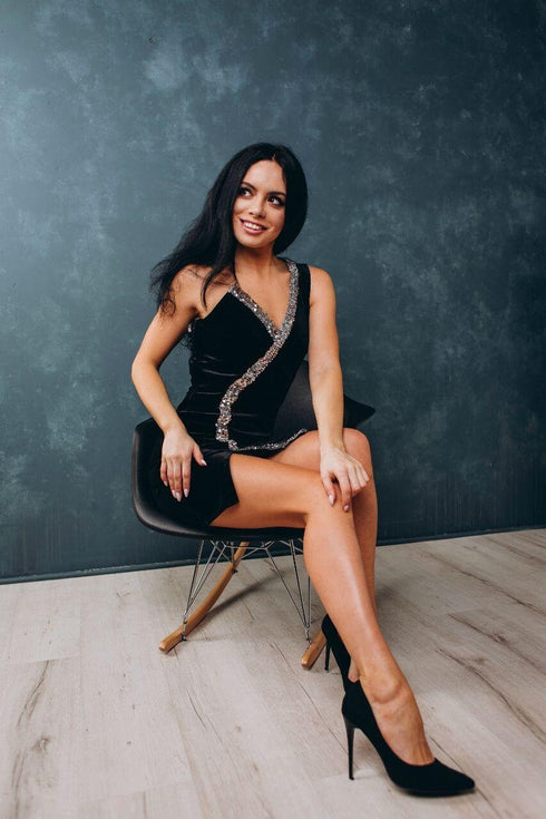 Velvet gown Bridesmaid dress